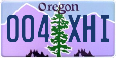 OR license plate 004XHI
