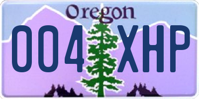 OR license plate 004XHP