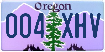 OR license plate 004XHV