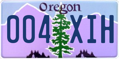 OR license plate 004XIH