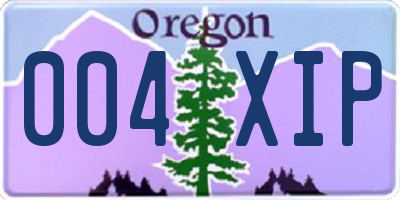 OR license plate 004XIP