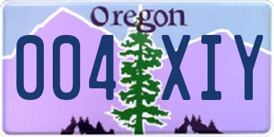 OR license plate 004XIY