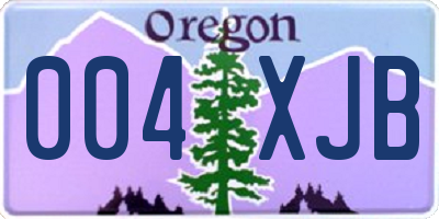 OR license plate 004XJB