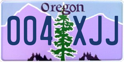 OR license plate 004XJJ