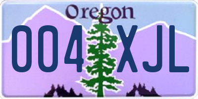 OR license plate 004XJL