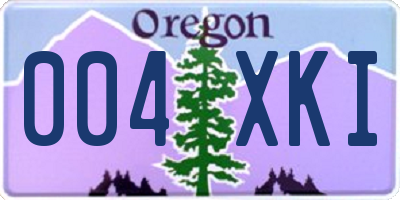 OR license plate 004XKI