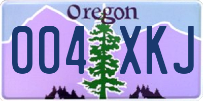 OR license plate 004XKJ