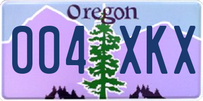 OR license plate 004XKX