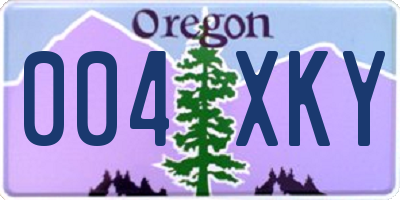 OR license plate 004XKY