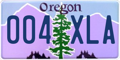 OR license plate 004XLA