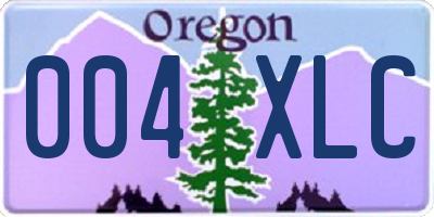 OR license plate 004XLC