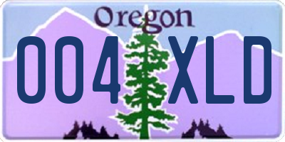 OR license plate 004XLD