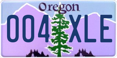 OR license plate 004XLE