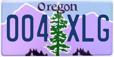 OR license plate 004XLG