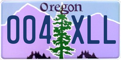 OR license plate 004XLL