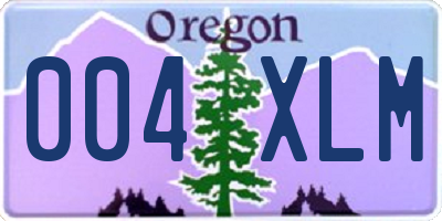 OR license plate 004XLM