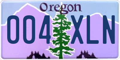 OR license plate 004XLN