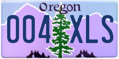 OR license plate 004XLS