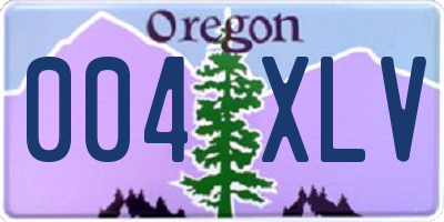 OR license plate 004XLV
