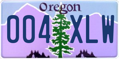 OR license plate 004XLW
