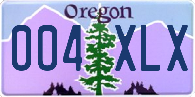 OR license plate 004XLX