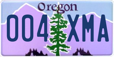 OR license plate 004XMA