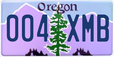 OR license plate 004XMB