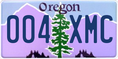 OR license plate 004XMC