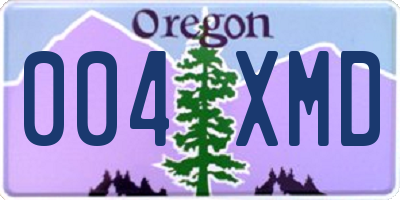 OR license plate 004XMD
