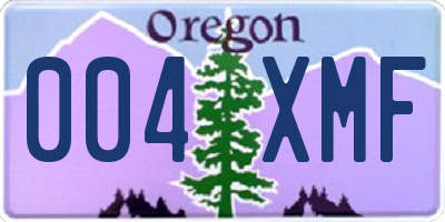 OR license plate 004XMF