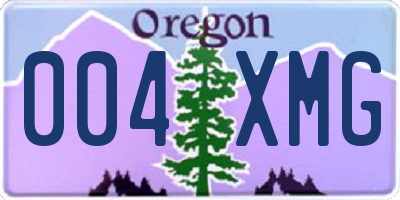 OR license plate 004XMG