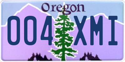 OR license plate 004XMI