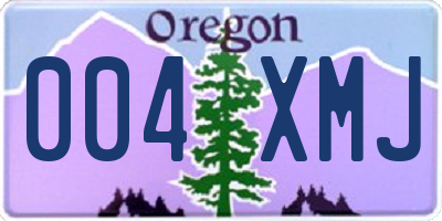 OR license plate 004XMJ