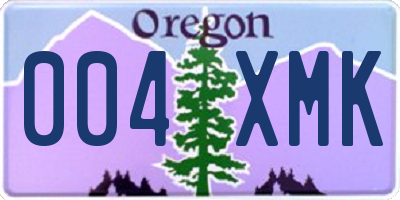 OR license plate 004XMK
