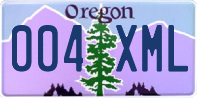 OR license plate 004XML