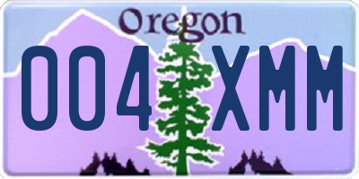 OR license plate 004XMM