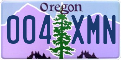 OR license plate 004XMN