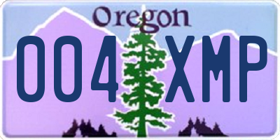 OR license plate 004XMP