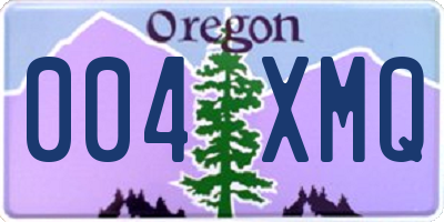 OR license plate 004XMQ