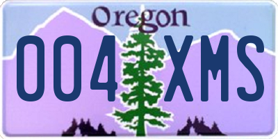 OR license plate 004XMS