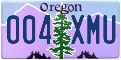 OR license plate 004XMU