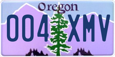 OR license plate 004XMV