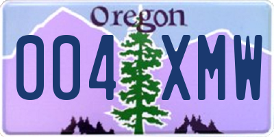 OR license plate 004XMW