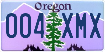 OR license plate 004XMX