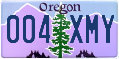 OR license plate 004XMY