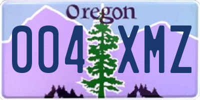 OR license plate 004XMZ