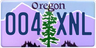 OR license plate 004XNL