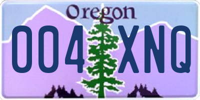OR license plate 004XNQ