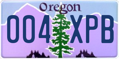 OR license plate 004XPB
