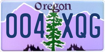 OR license plate 004XQG